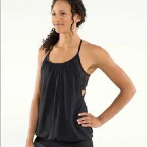 LULULEMON black no linits layered tank top sports bra 8 - Picture 1 of 3
